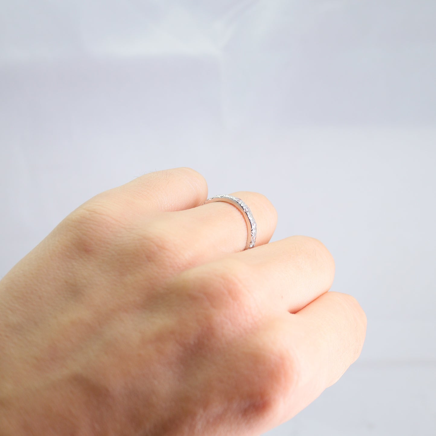 1940's Diamond Eternity Ring Set in Platinum