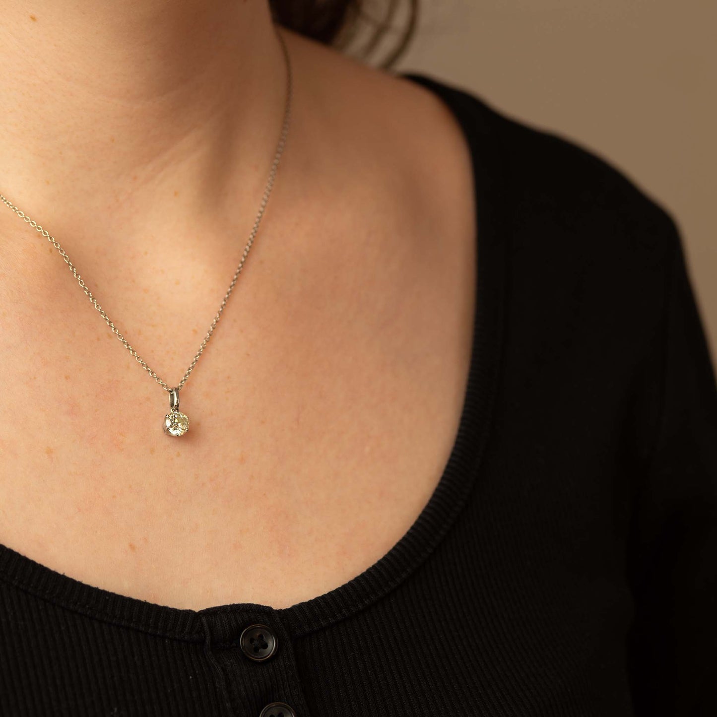 Art Deco 18ct White Gold .92 carat Diamond Pendant - Friar House