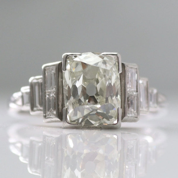 Art Deco Platinum 1.75 Carat Diamond Solitaire Ring - Friar House