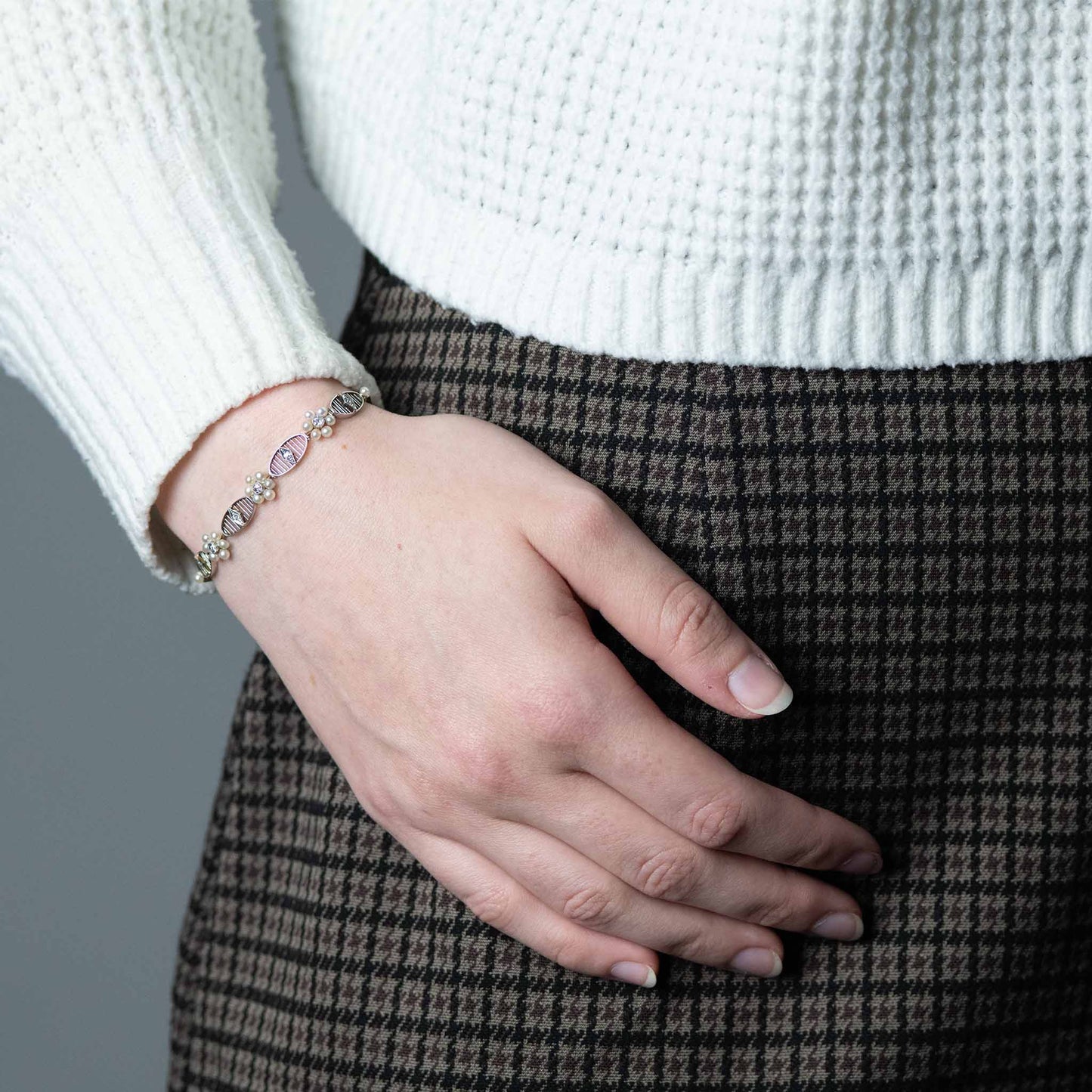 Art Deco Platinum Pearl and Diamond Bracelet - Friar House