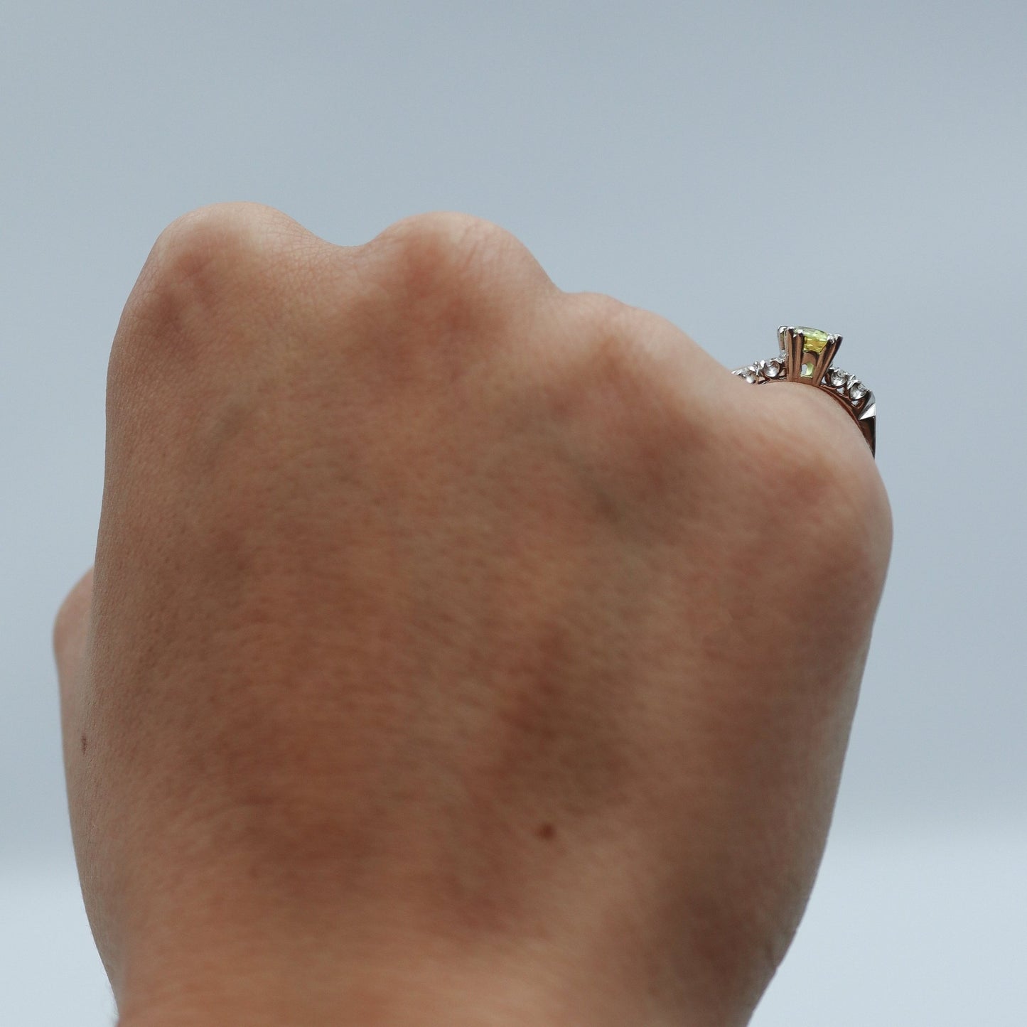 Art Deco Platinum Yellow Sapphire and Diamond Ring - Friar House