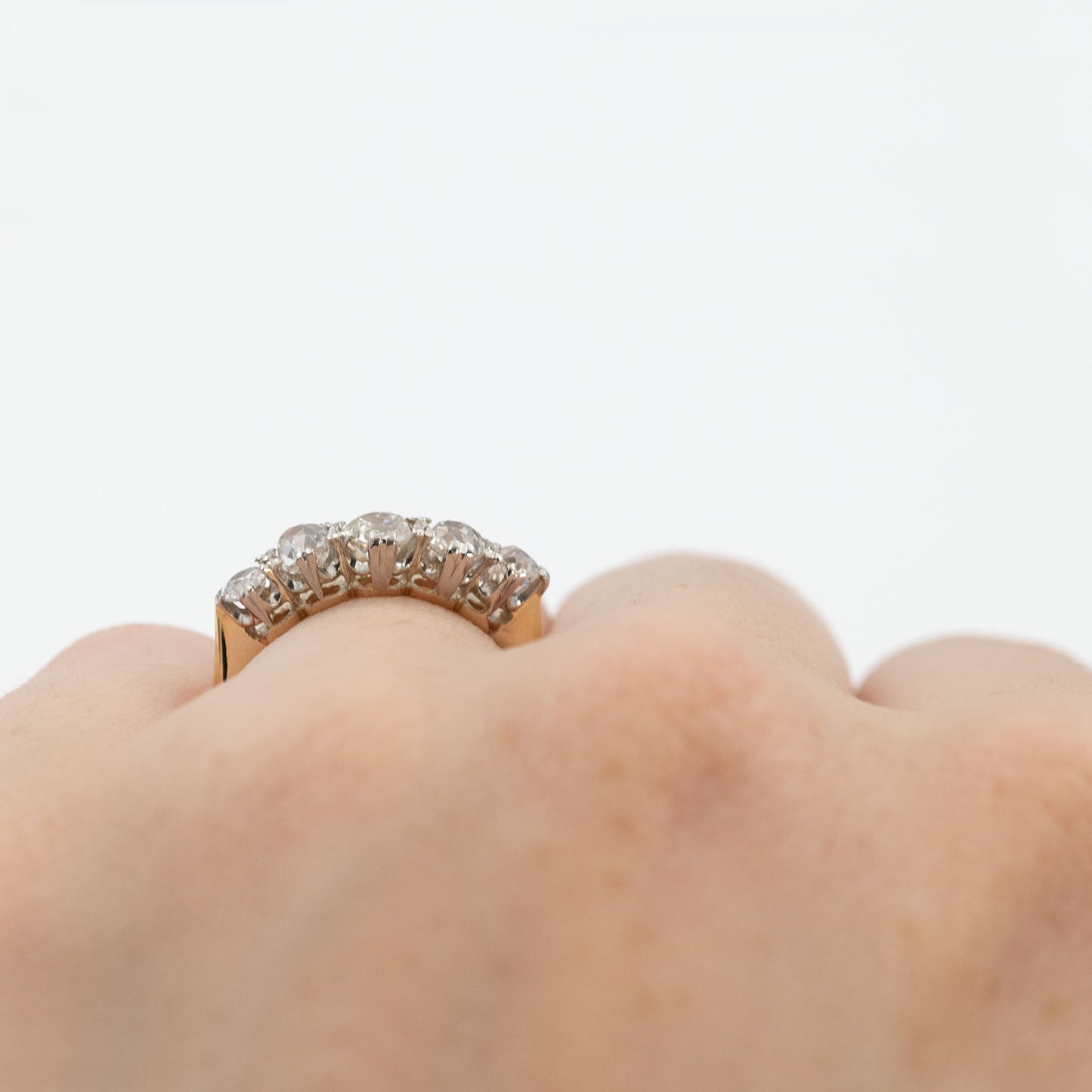 Art Deco 18ct Yellow Gold Diamond Five Stone Ring