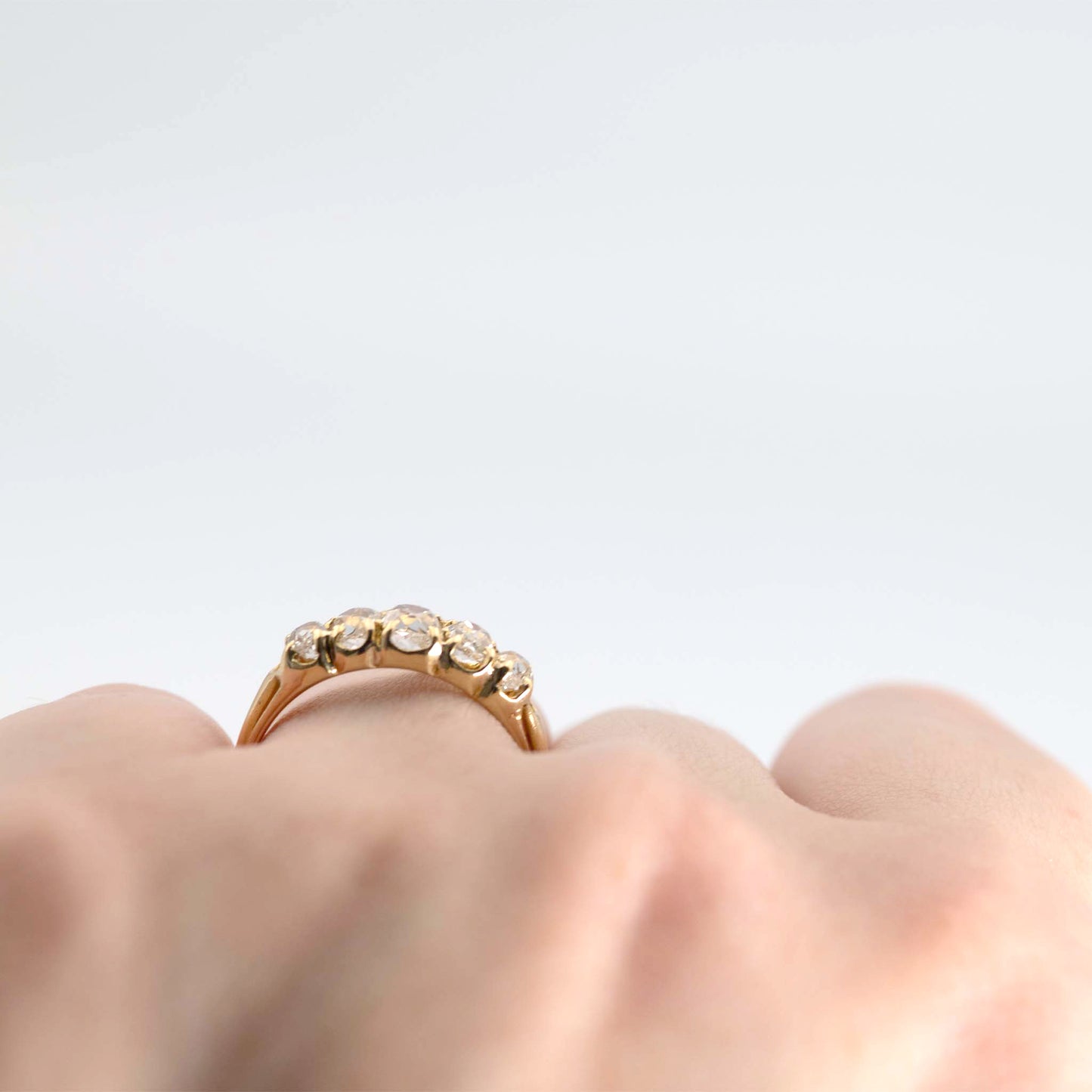 Victorian 18ct Yellow Gold Diamond Five Stone Ring - Friar House