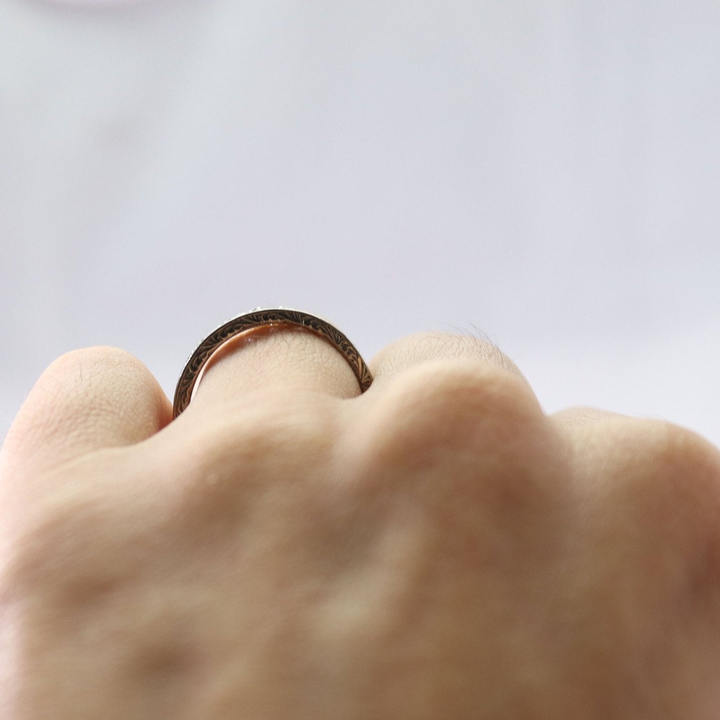 Art Deco 18ct White Gold Diamond Eternity Ring Size M 1/2 - Friar House