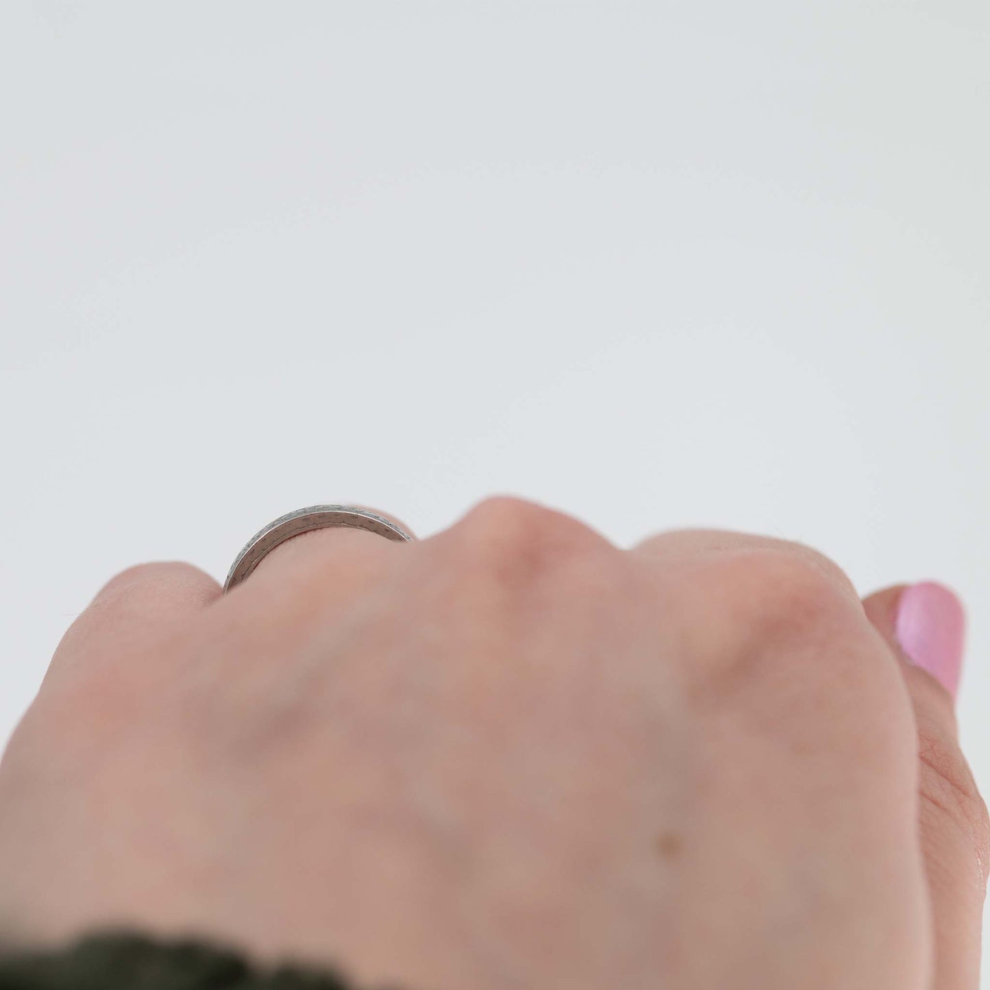 Art Deco Platinum Engraved Wedding Ring - Friar House