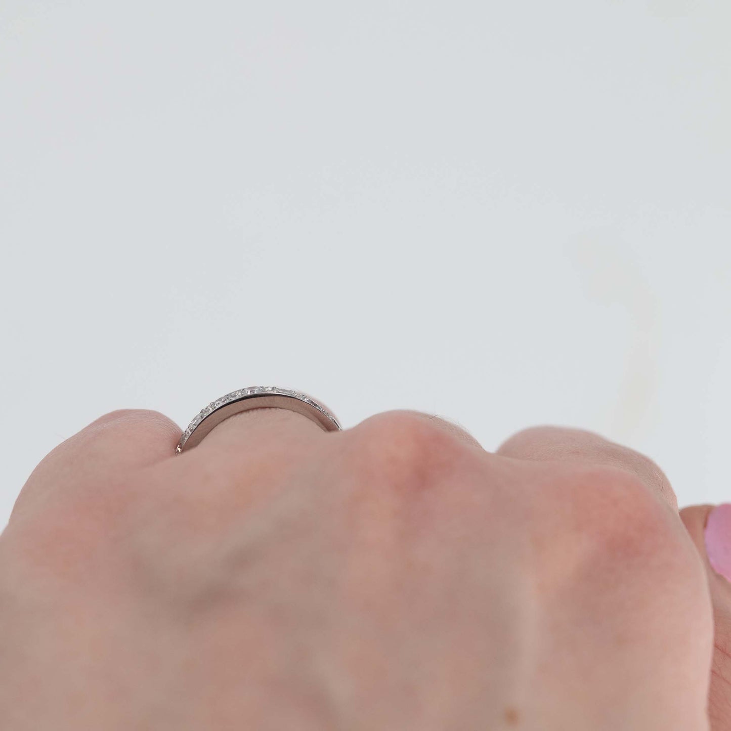 Vintage 1940's Platinum Full Set Eternity Ring Size M 1/2 - Friar House