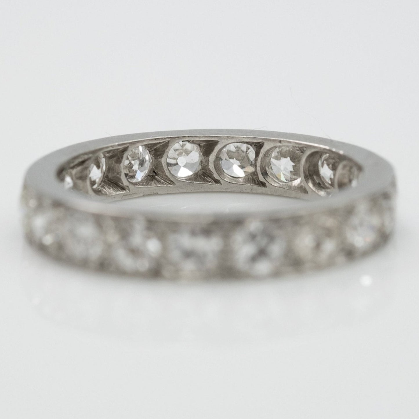 Vintage Platinum 2 Carat Diamond Full Set Eternity Ring Size M1/2 - Friar House