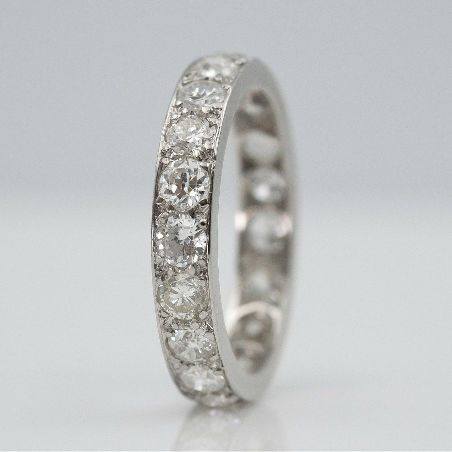 Vintage Platinum 2 Carat Diamond Full Set Eternity Ring Size M1/2 - Friar House