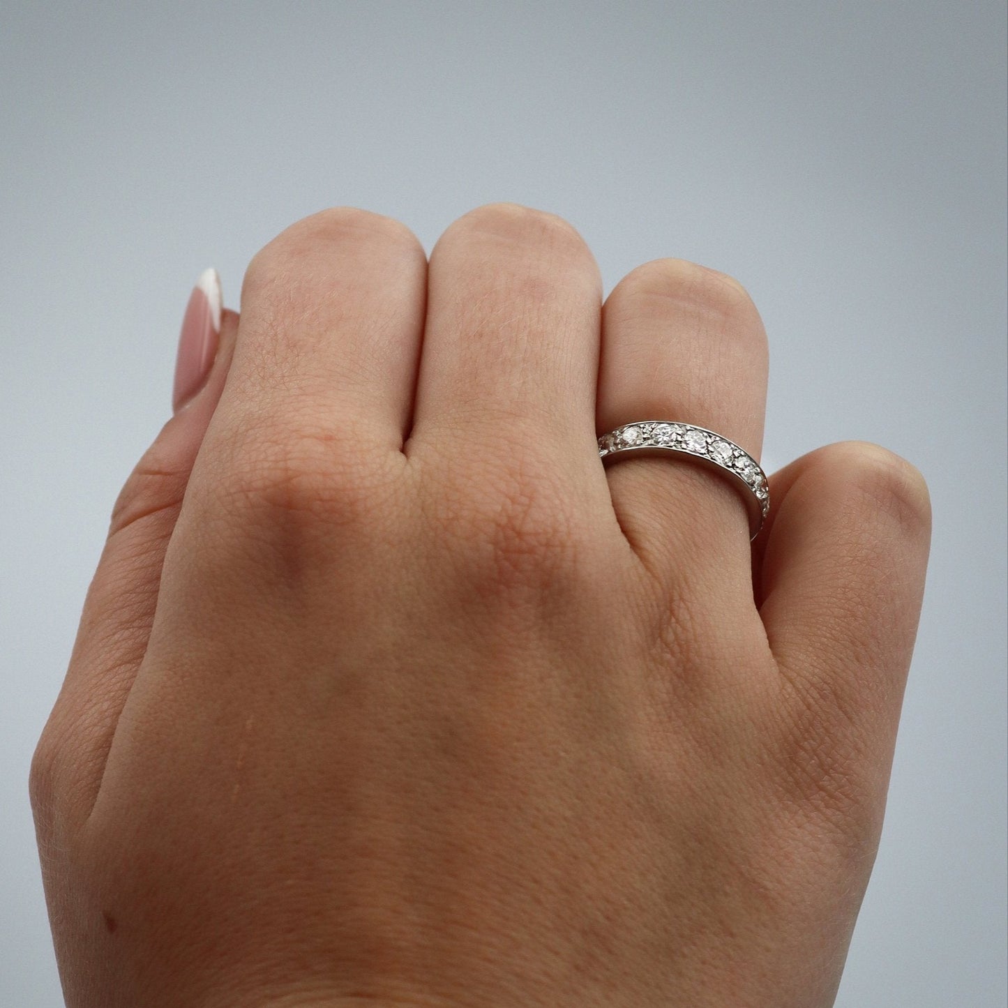 Vintage Platinum 2 Carat Diamond Full Set Eternity Ring Size M1/2 - Friar House