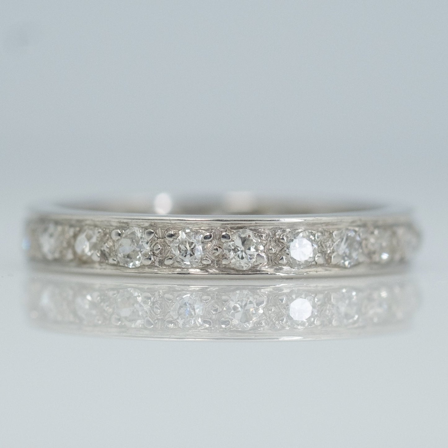 Vintage Platinum Diamond Eternity Ring Size N1/2 - Friar House