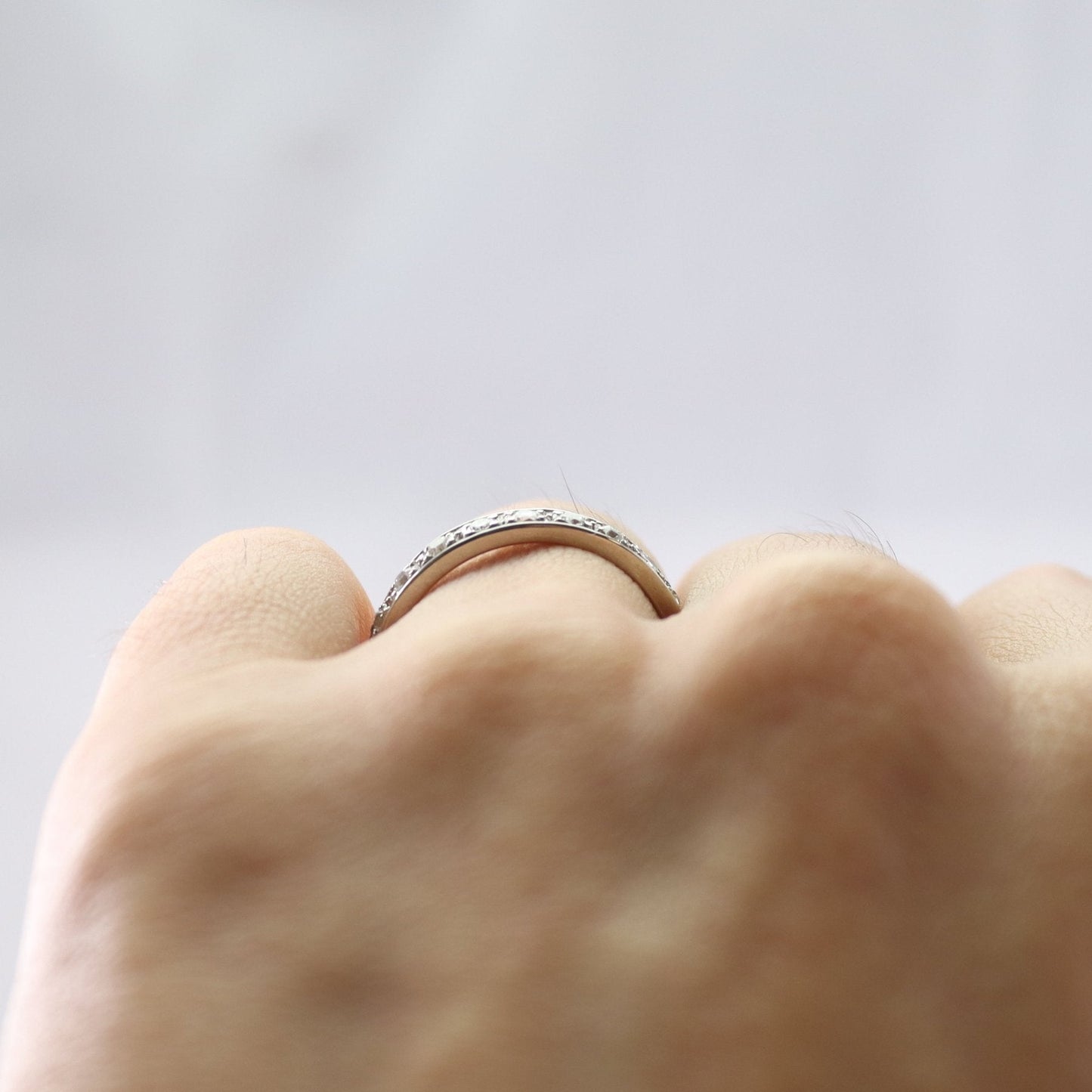 Vintage Platinum Diamond Eternity Ring Size N1/2 - Friar House