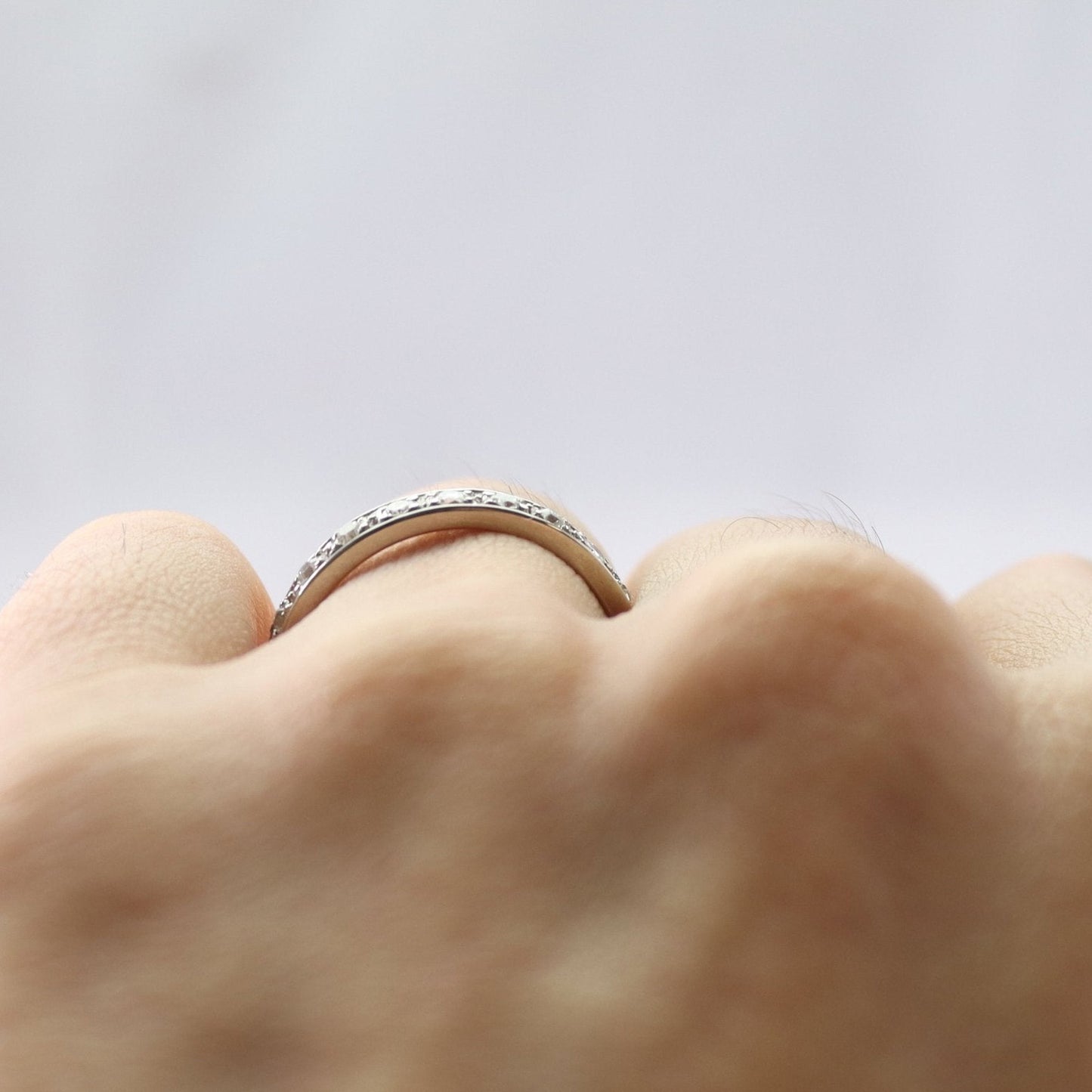 Vintage Platinum Diamond Eternity Ring Size N 1/2 - Friar House