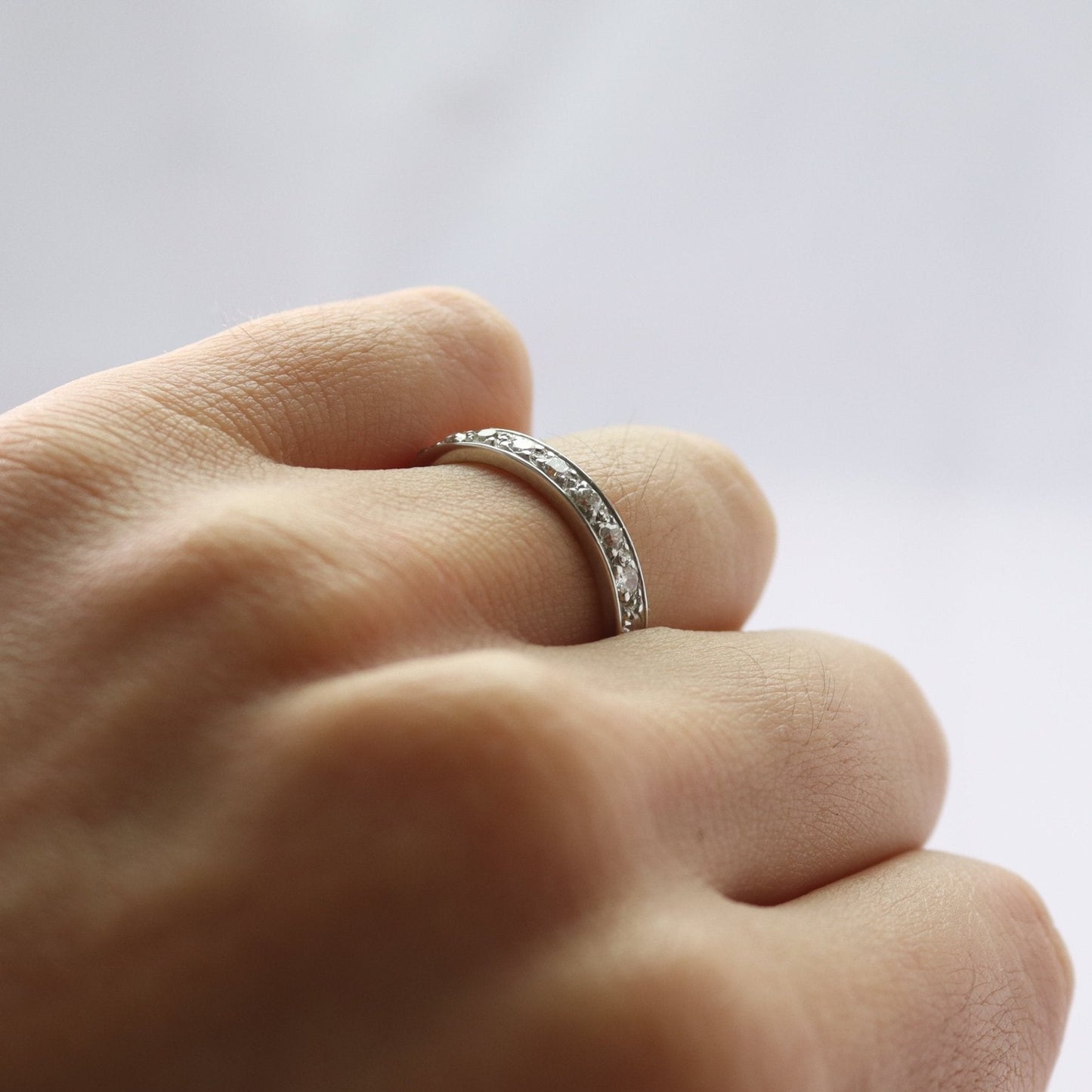 Vintage Platinum Diamond Eternity Ring Size N1/2 - Friar House