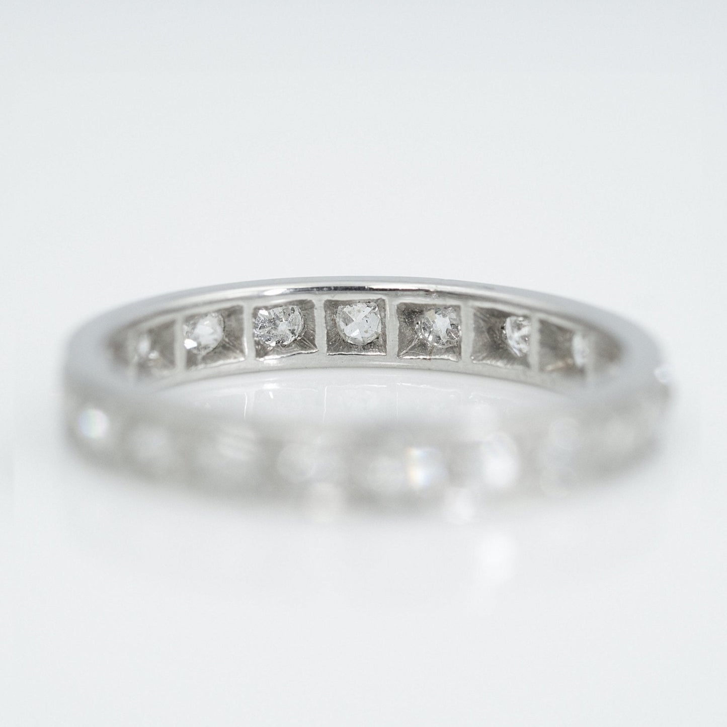 Vintage Platinum Diamond Eternity Ring Size N1/2 - Friar House