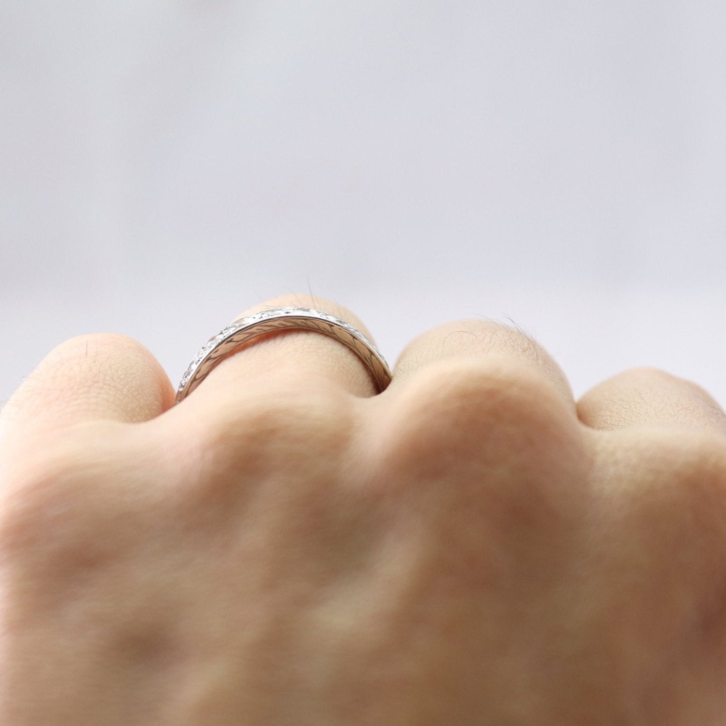 Vintage Platinum Diamond Eternity Ring Size O 1/2 - Friar House