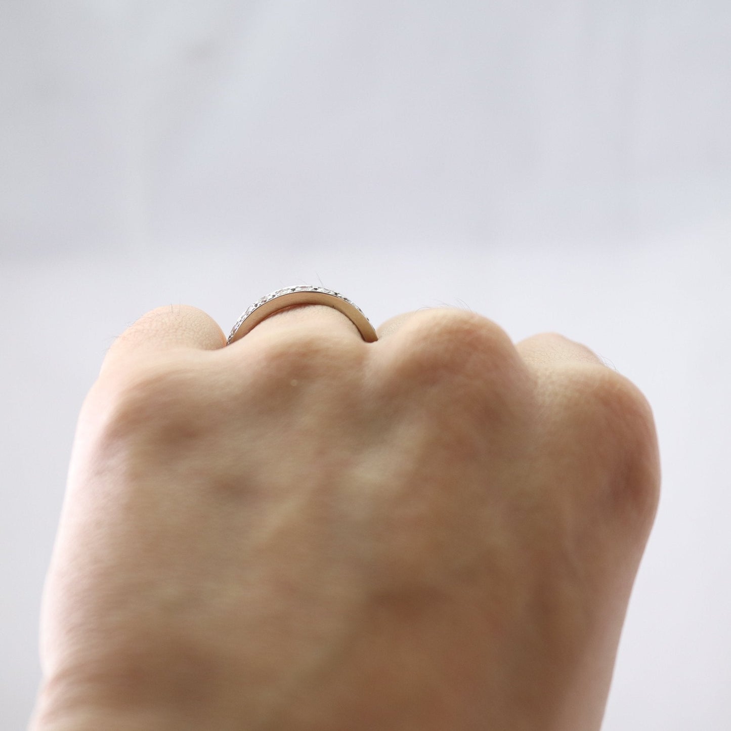 Vintage Platinum Diamond Full Set Eternity Ring Size M1/2 - Friar House