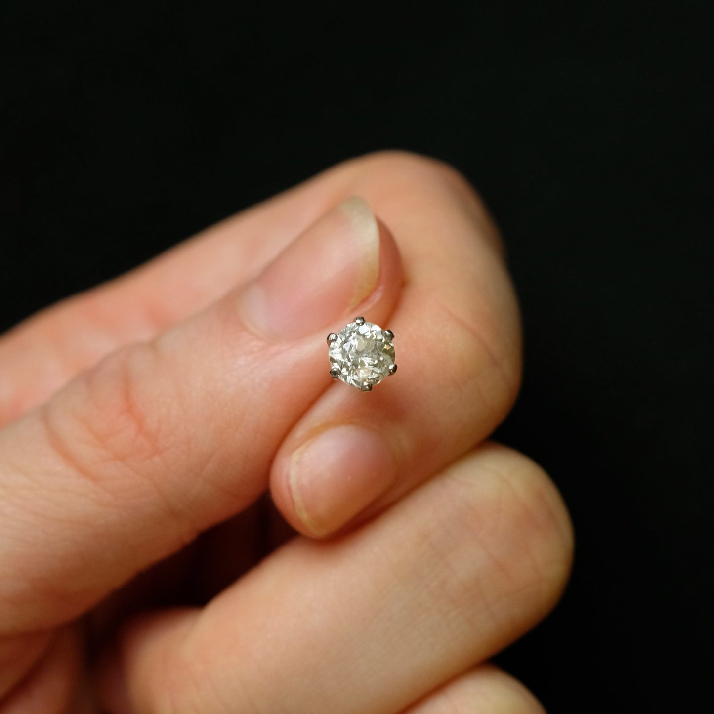 1.42ct Platinum Old Cut Diamond Stud Earrings - Friar House