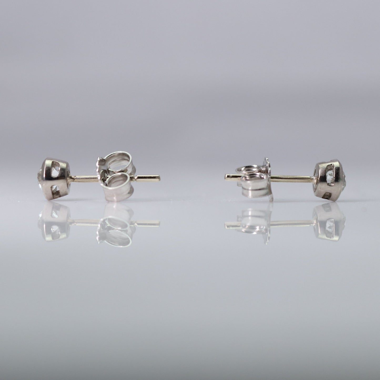 18 Carat White Gold Diamond Stud Earrings - Friar House