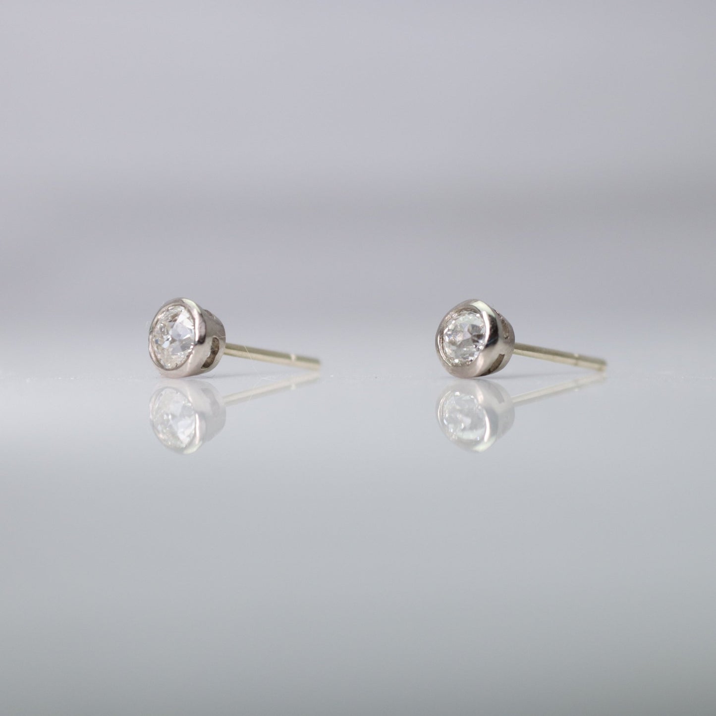 18 Carat White Gold Diamond Stud Earrings - Friar House