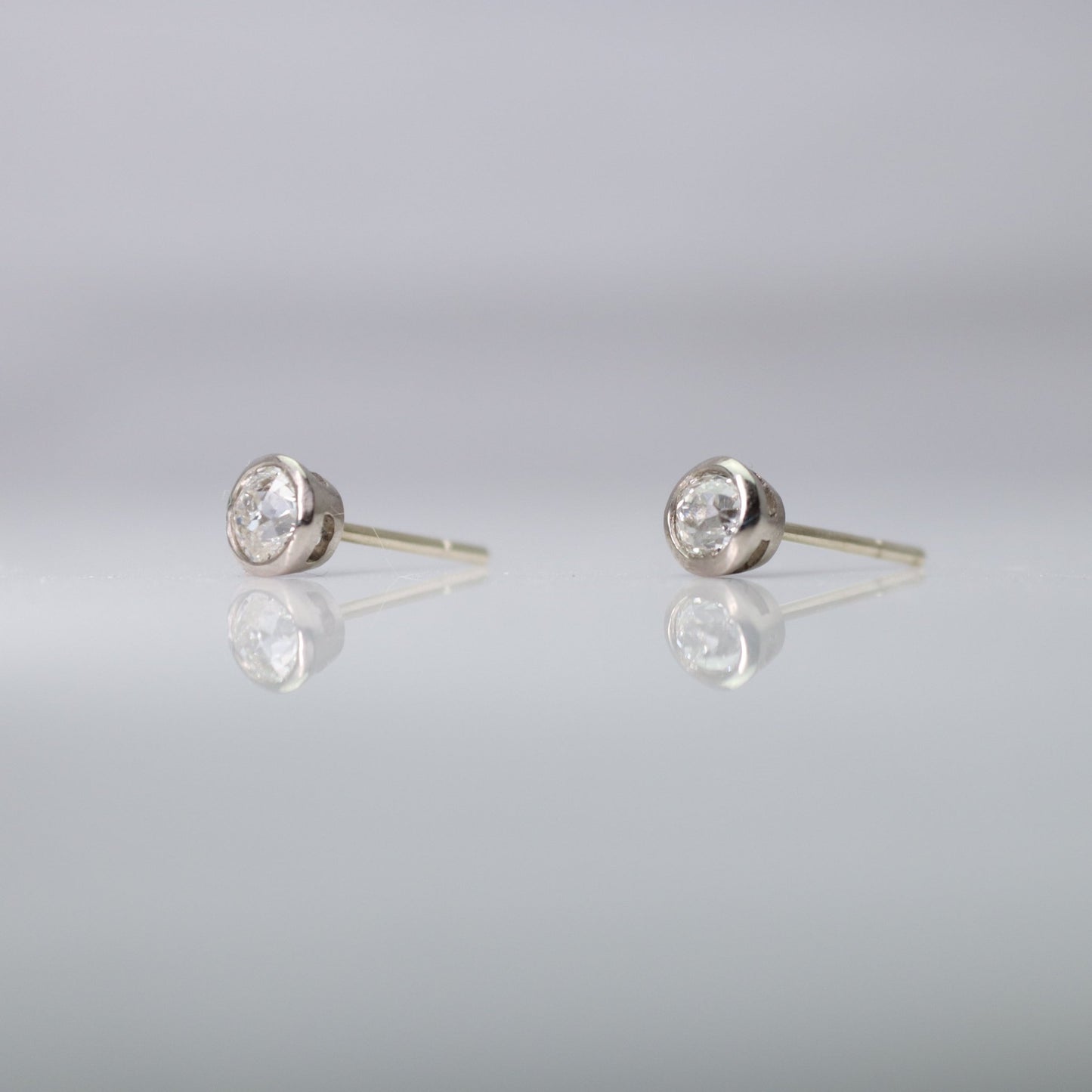 18 Carat White Gold Diamond Stud Earrings - Friar House