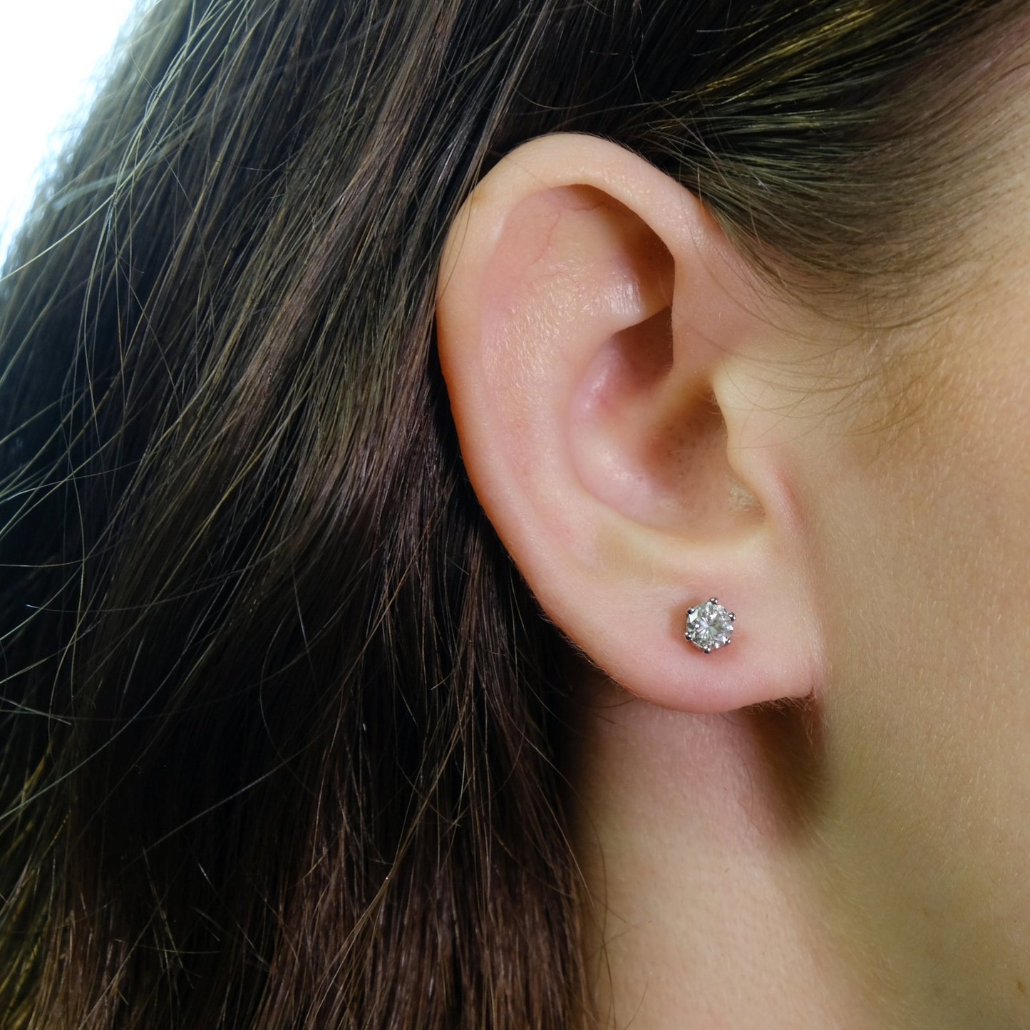 18 Carat White Gold Diamond Stud Earrings - Friar House