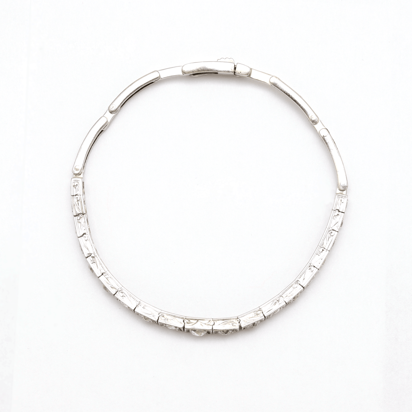 1930’s 18ct white gold Diamond Line bracelet - Friar House