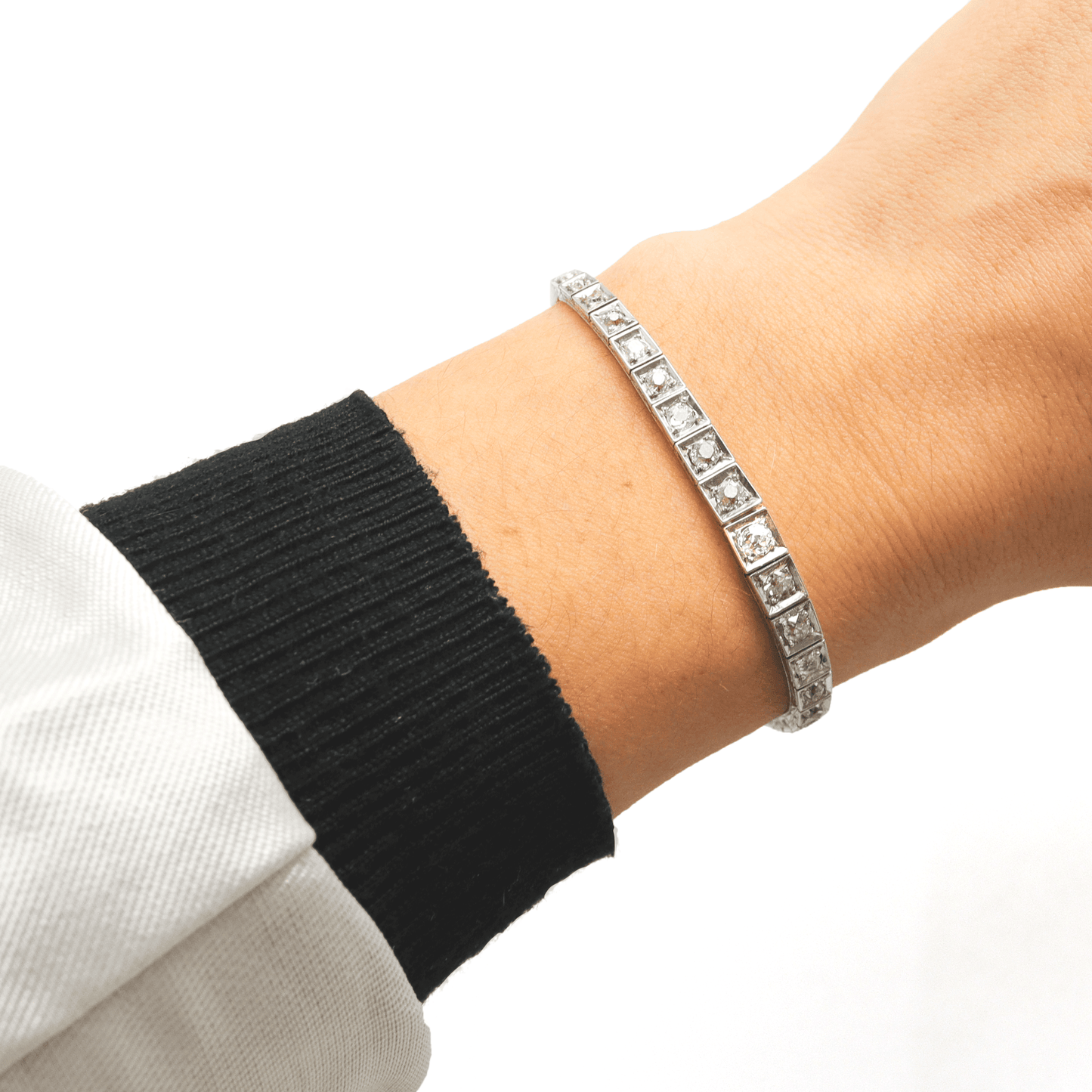 1930’s 18ct white gold Diamond Line bracelet - Friar House