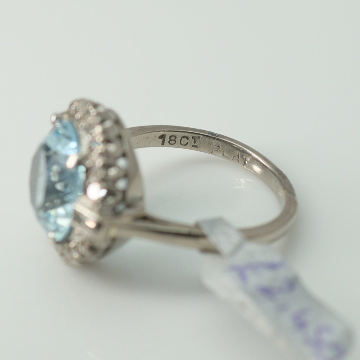 1940s Aquamarine and Diamond Cluster Ring - Friar House