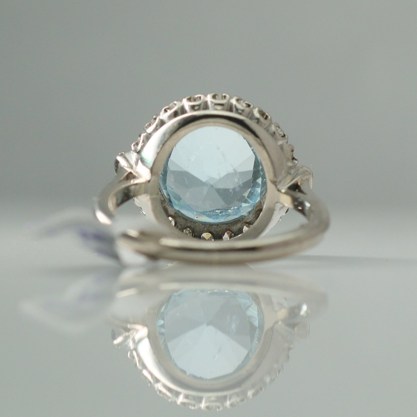 1940s Aquamarine and Diamond Cluster Ring - Friar House