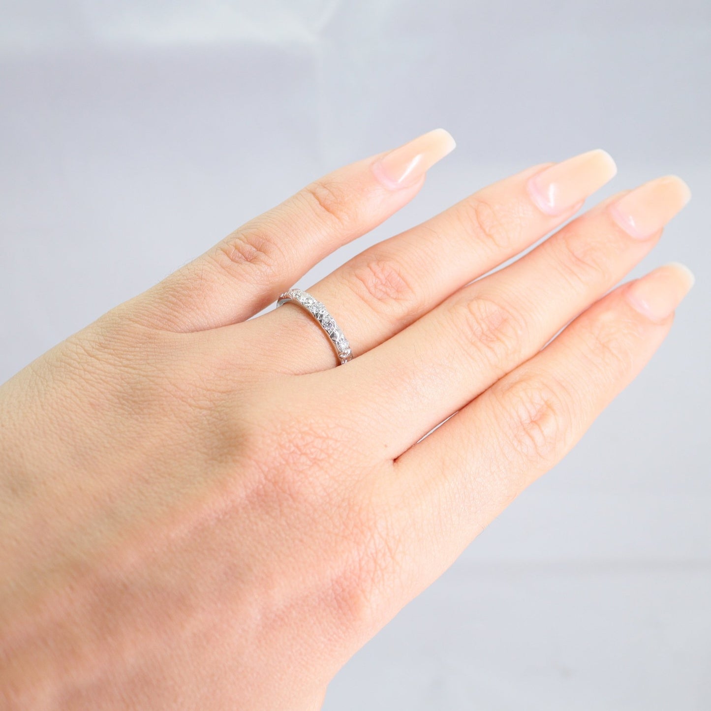 1940's Diamond Eternity Ring Set in Platinum - Friar House
