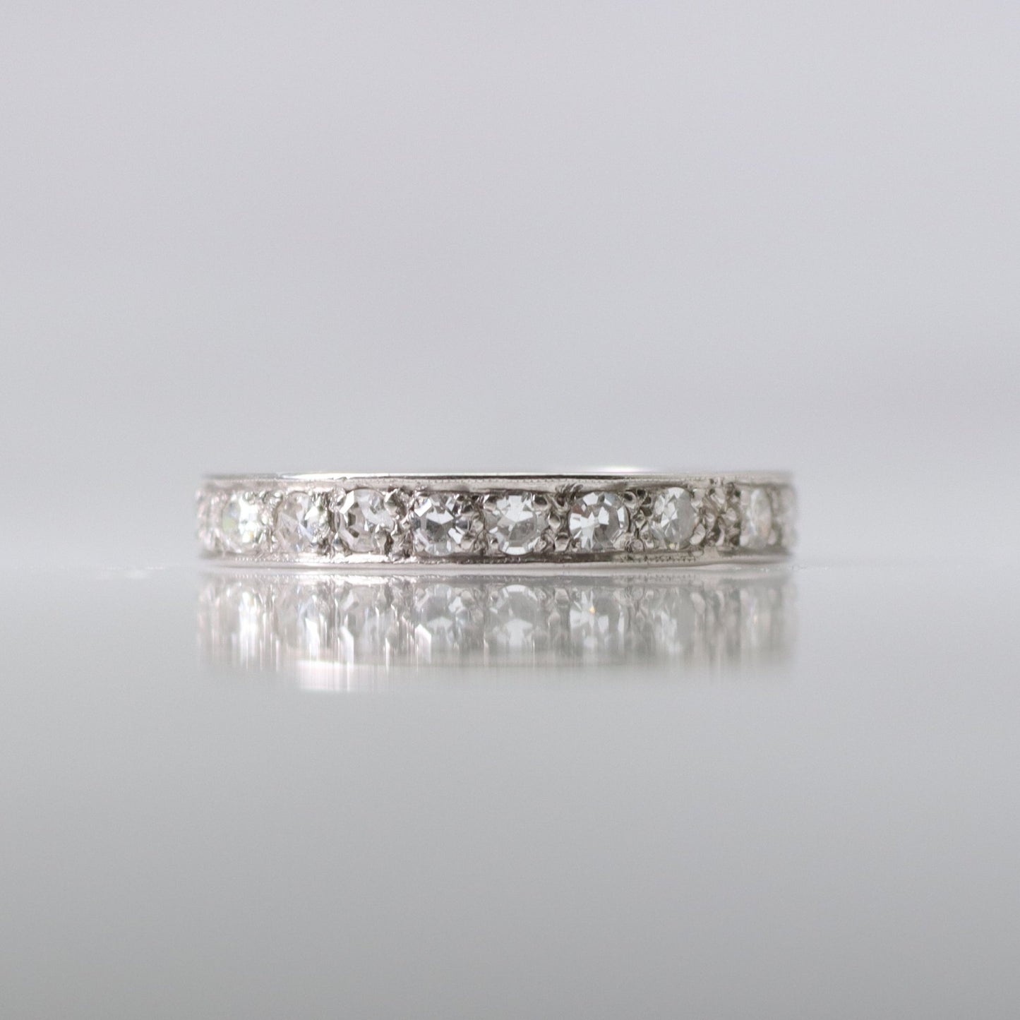 Art Deco 18 carat White Gold Diamond Eternity Ring - Friar House