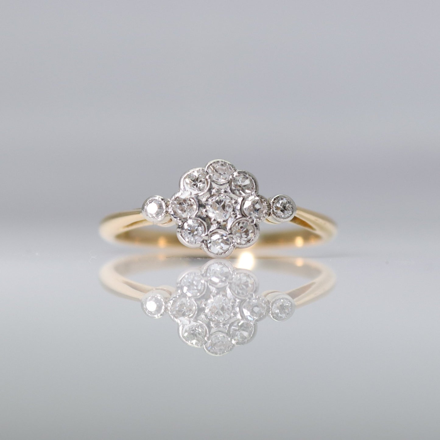 Art Deco 1930's Diamond Daisy Cluster Ring - Friar House