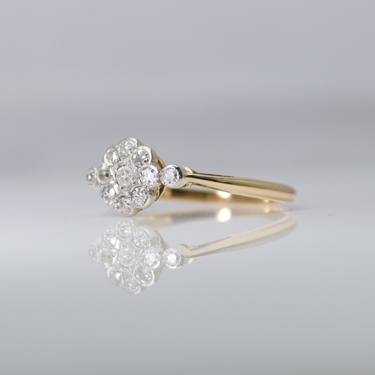 Art Deco 1930's Diamond Daisy Cluster Ring - Friar House