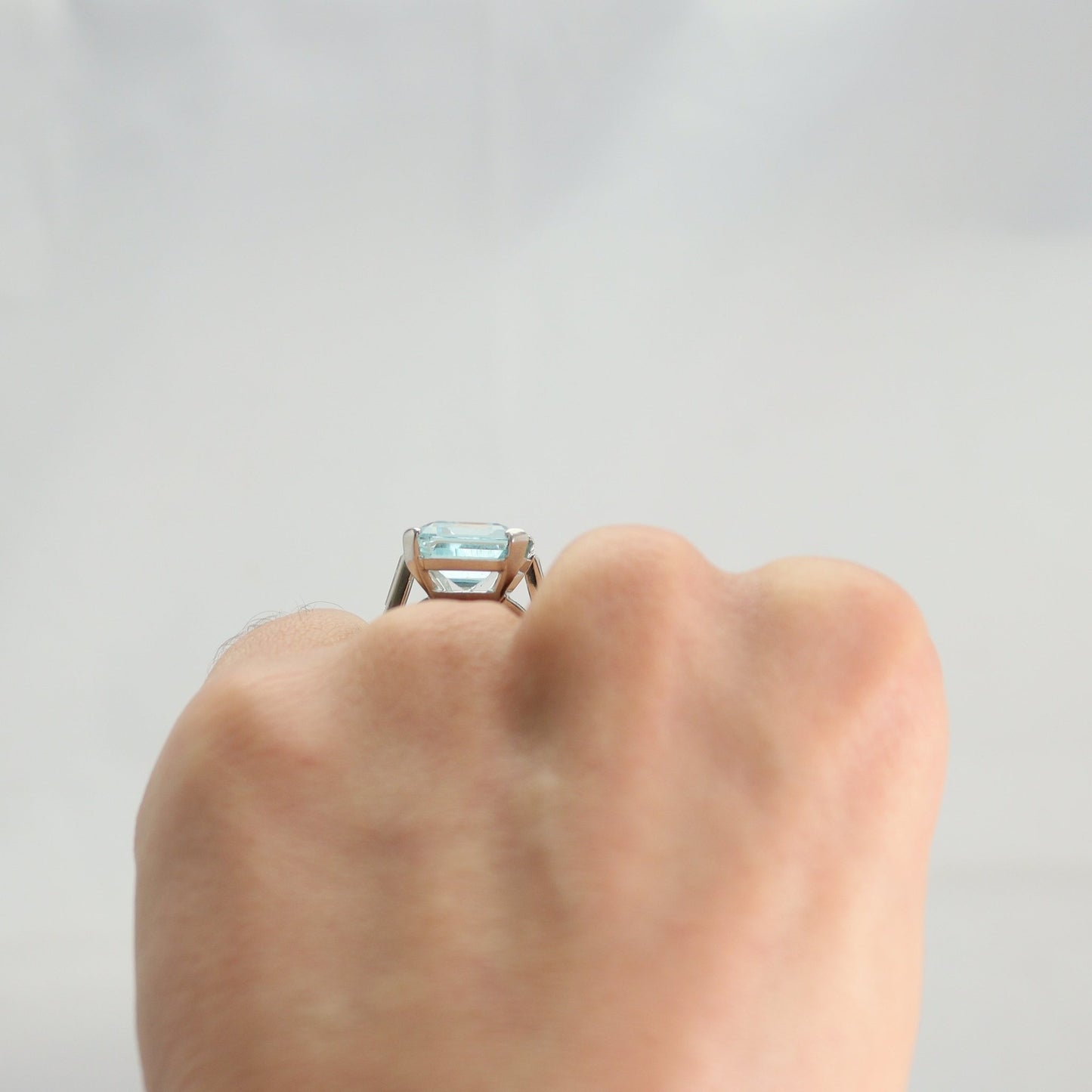 Art Deco Aquamarine and Diamond Ring - Friar House