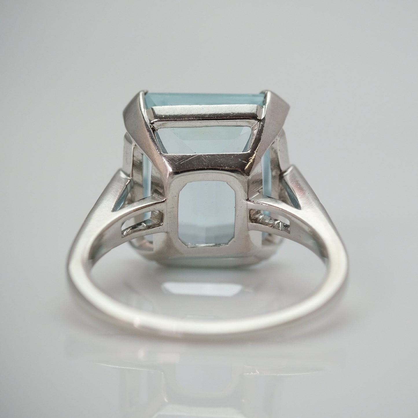 Art Deco Aquamarine and Diamond Ring - Friar House