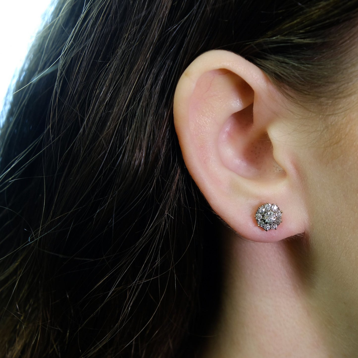 Art Deco Diamond Cluster Earrings - Friar House