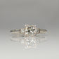 Art Deco Diamond in a Square Setting Solitaire Engagement Ring - Friar House