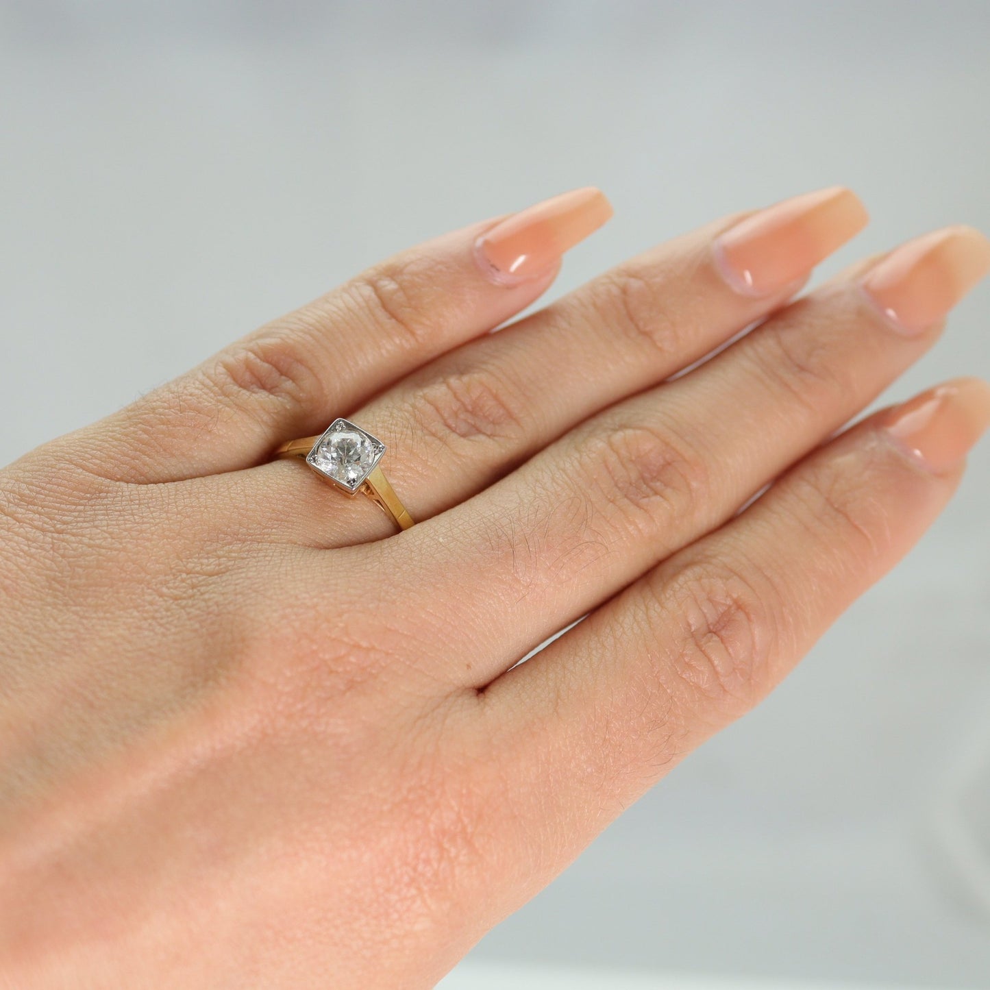 Art Deco Diamond Solitaire Engagement Ring - Friar House