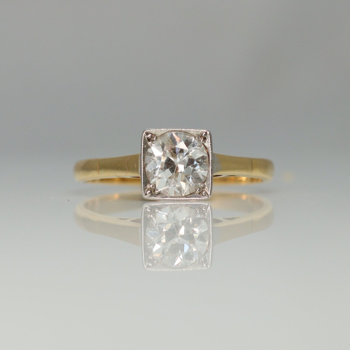 Art Deco Diamond Solitaire Engagement Ring - Friar House