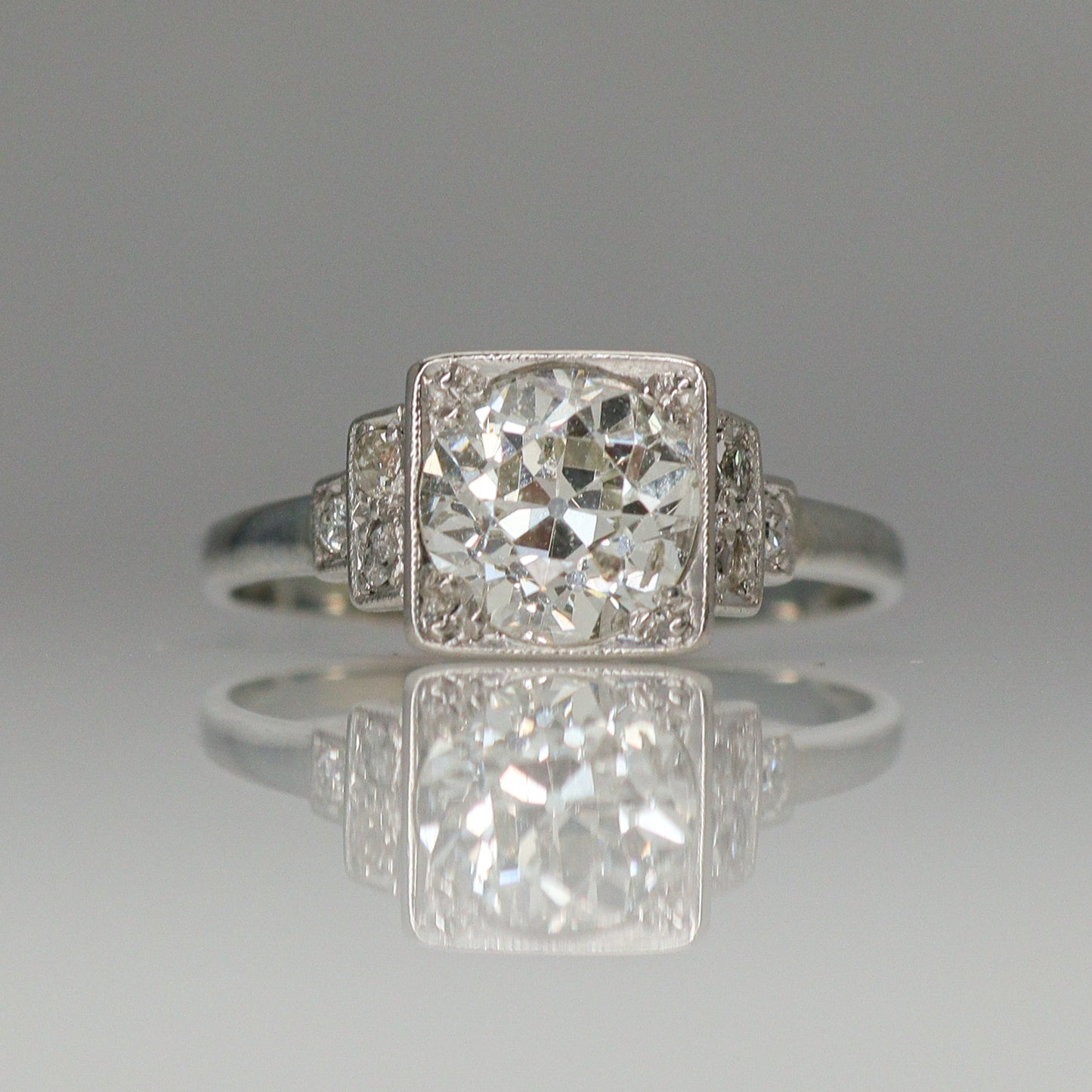 Art Deco Diamond Solitaire Ring - 1.40 carats - Friar House