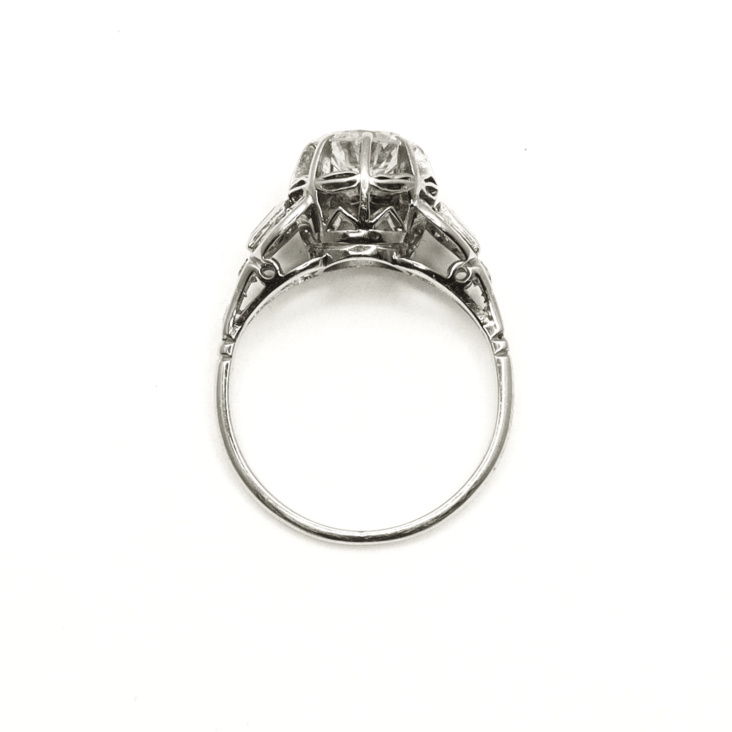 Art Deco Platinum 1 carat Diamond Solitaire Ring - Friar House