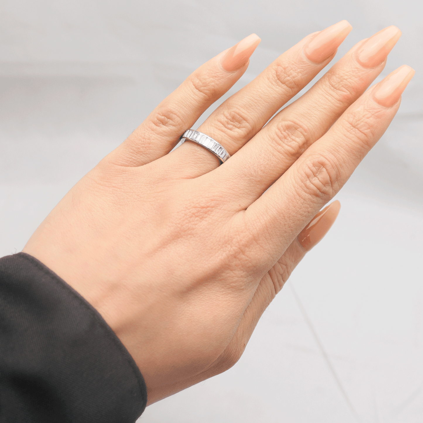 Art Deco Platinum Baguette Diamond Eternity Ring - Friar House