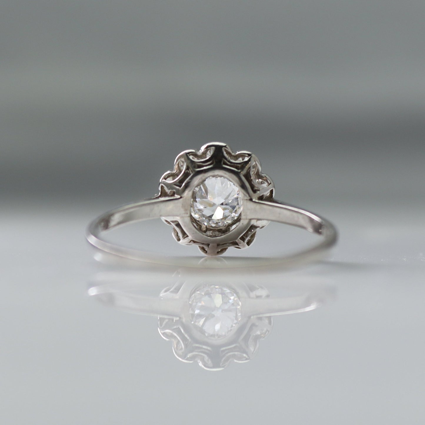 Art Deco Platinum Diamond Daisy Cluster Ring - Friar House