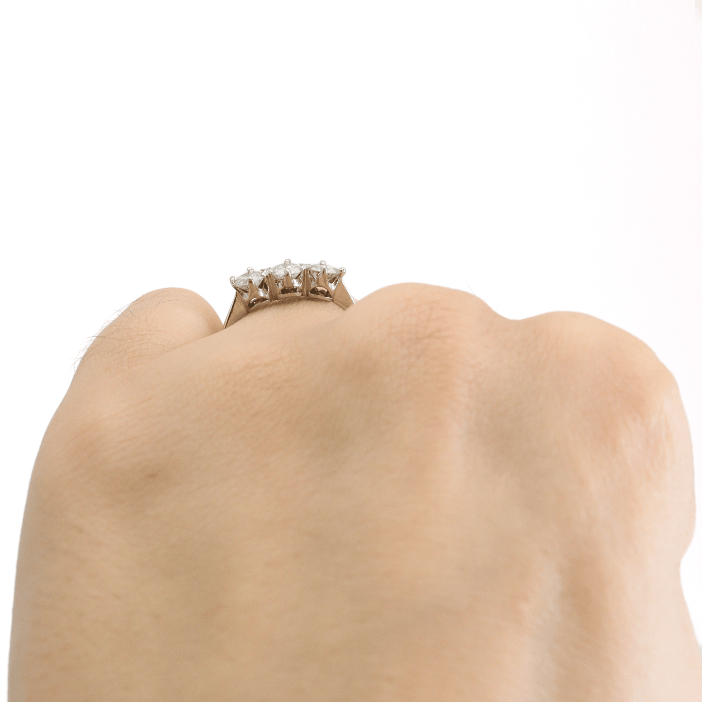 Art Deco Platinum Diamond Three Stone Ring - Friar House