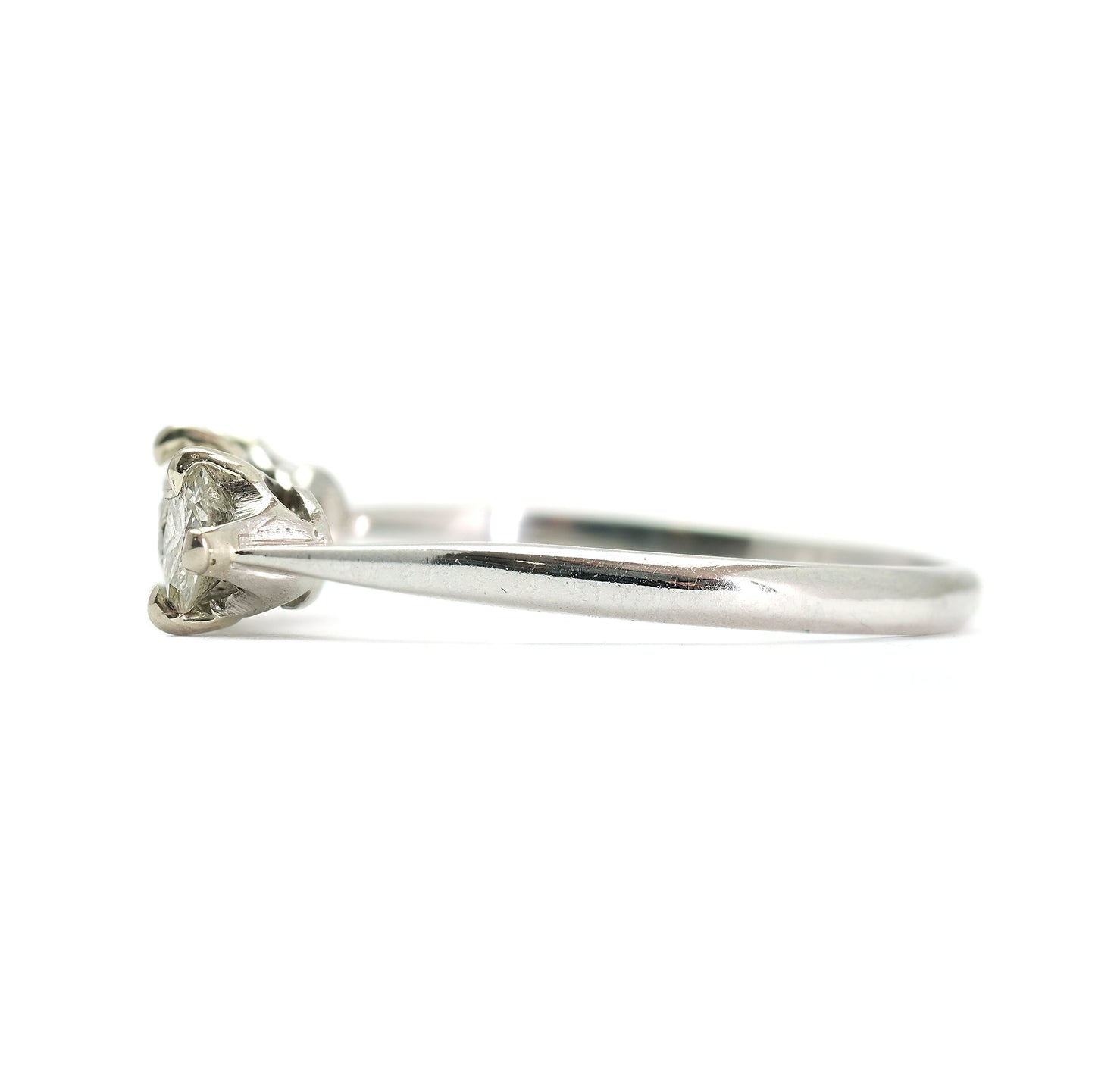 Art Deco Platinum Diamond Three Stone Ring - Friar House