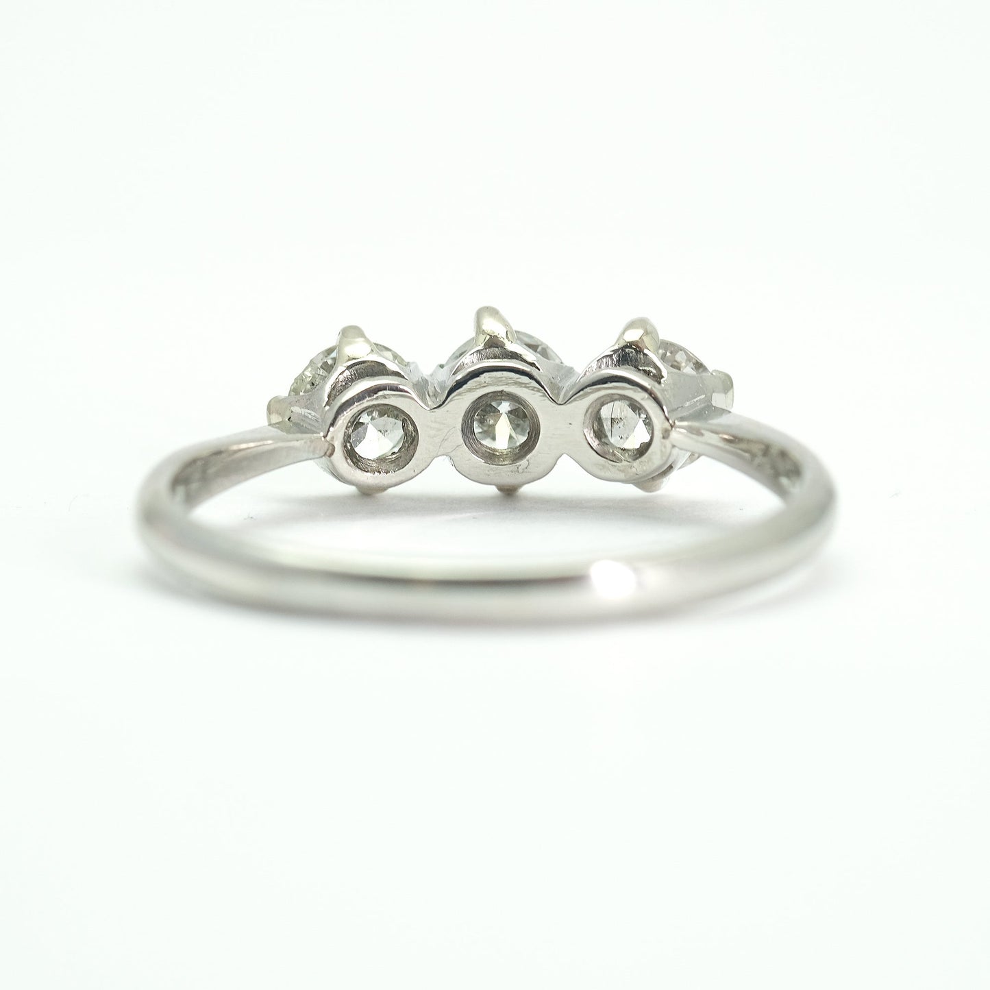 Art Deco Platinum Diamond Three Stone Ring - Friar House
