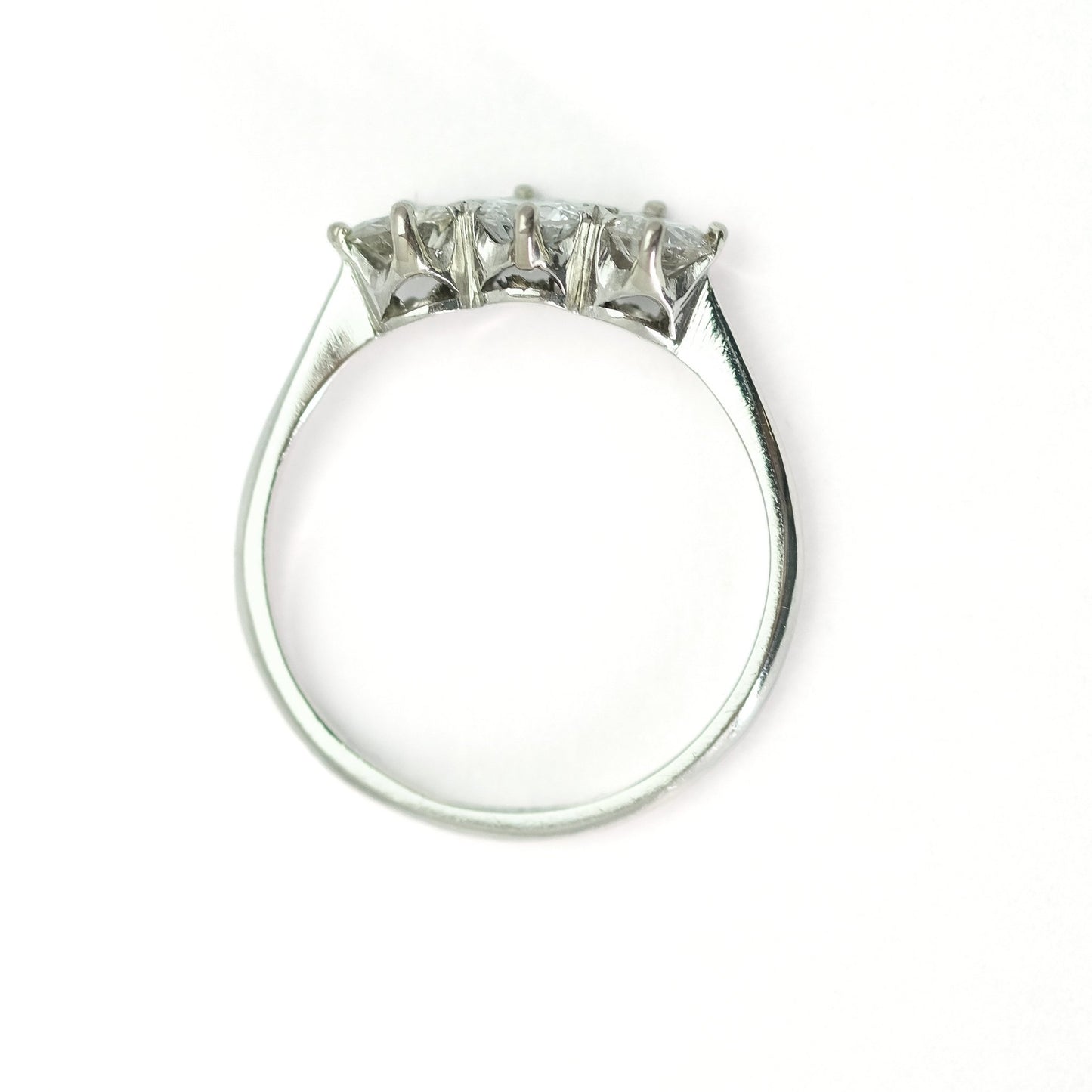 Art Deco Platinum Diamond Three Stone Ring - Friar House
