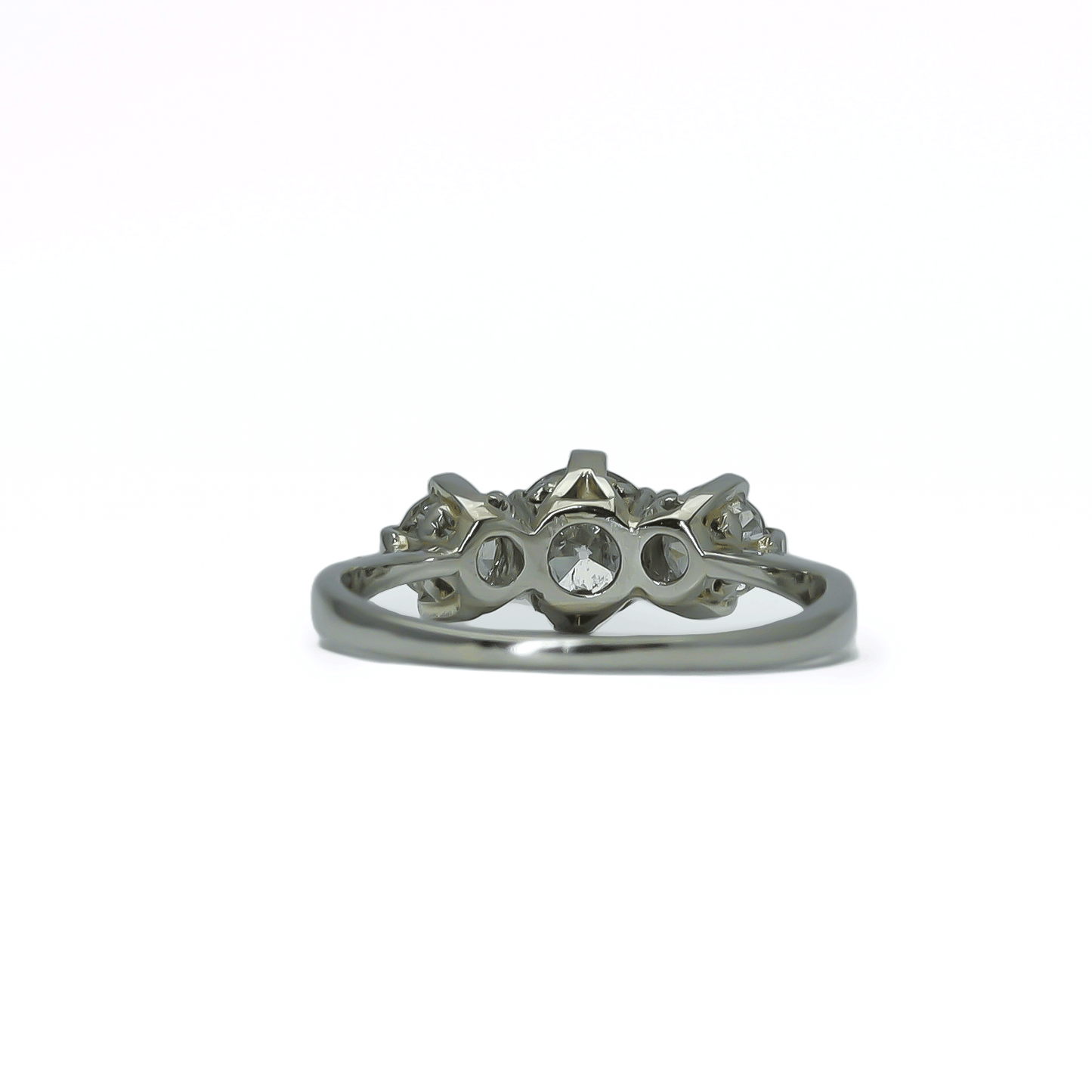 Art Deco Platinum Diamond Three Stone Ring - Friar House