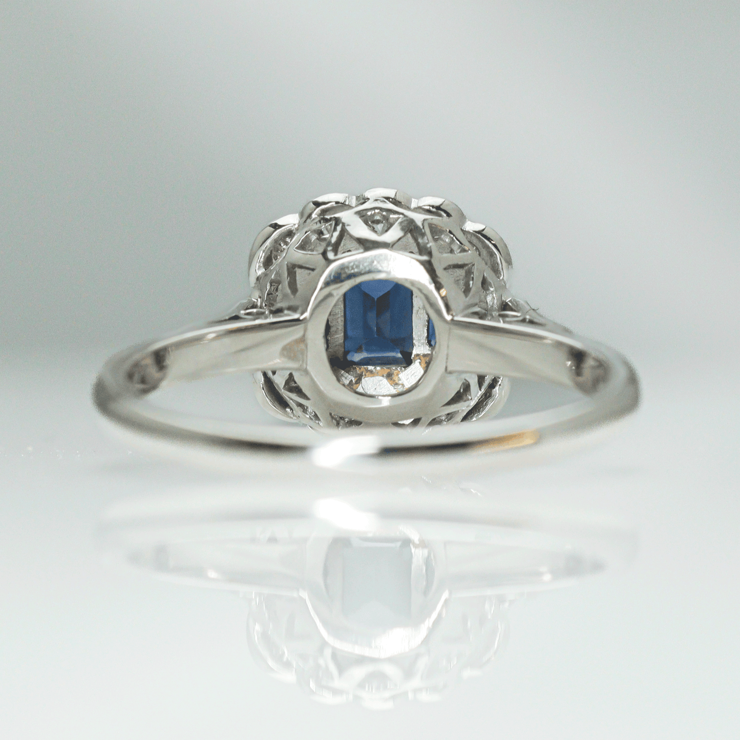 Art Deco Sapphire and Diamond Cluster Ring - Friar House