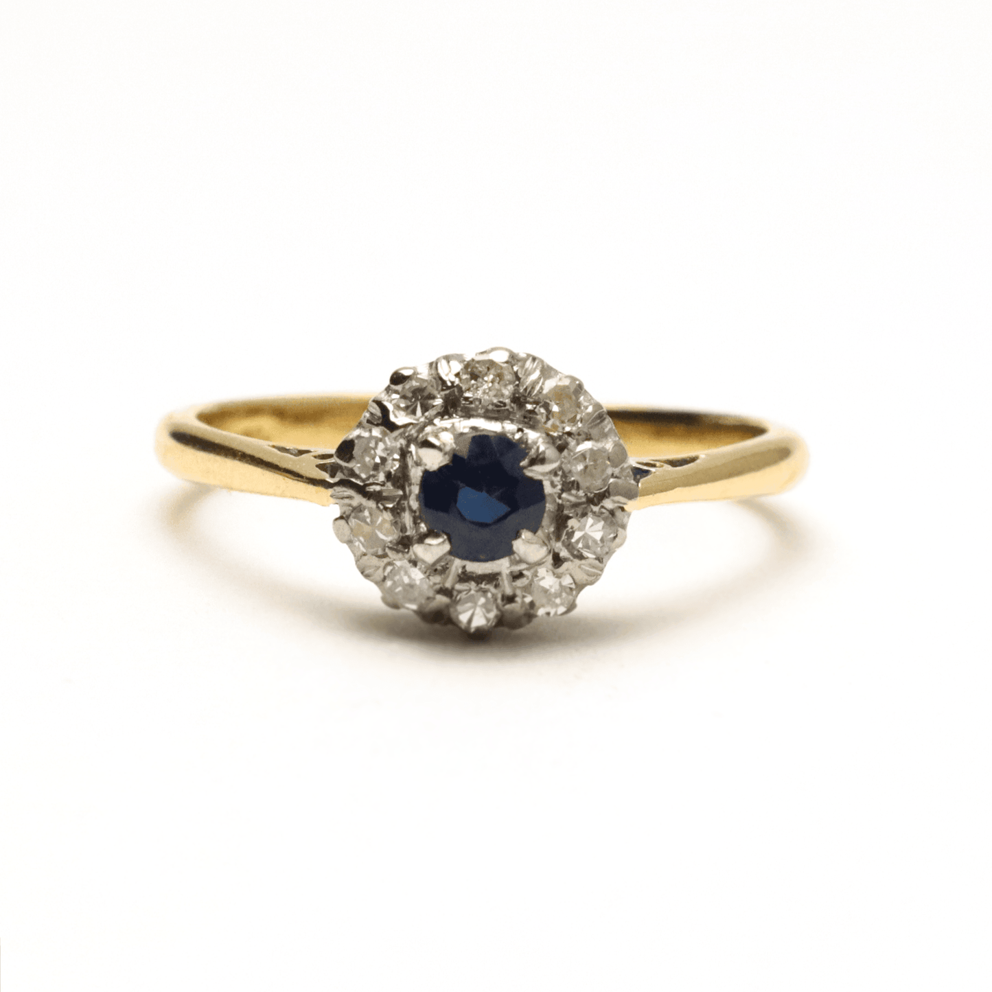 Art Deco Sapphire and Diamond Cluster Ring - Friar House
